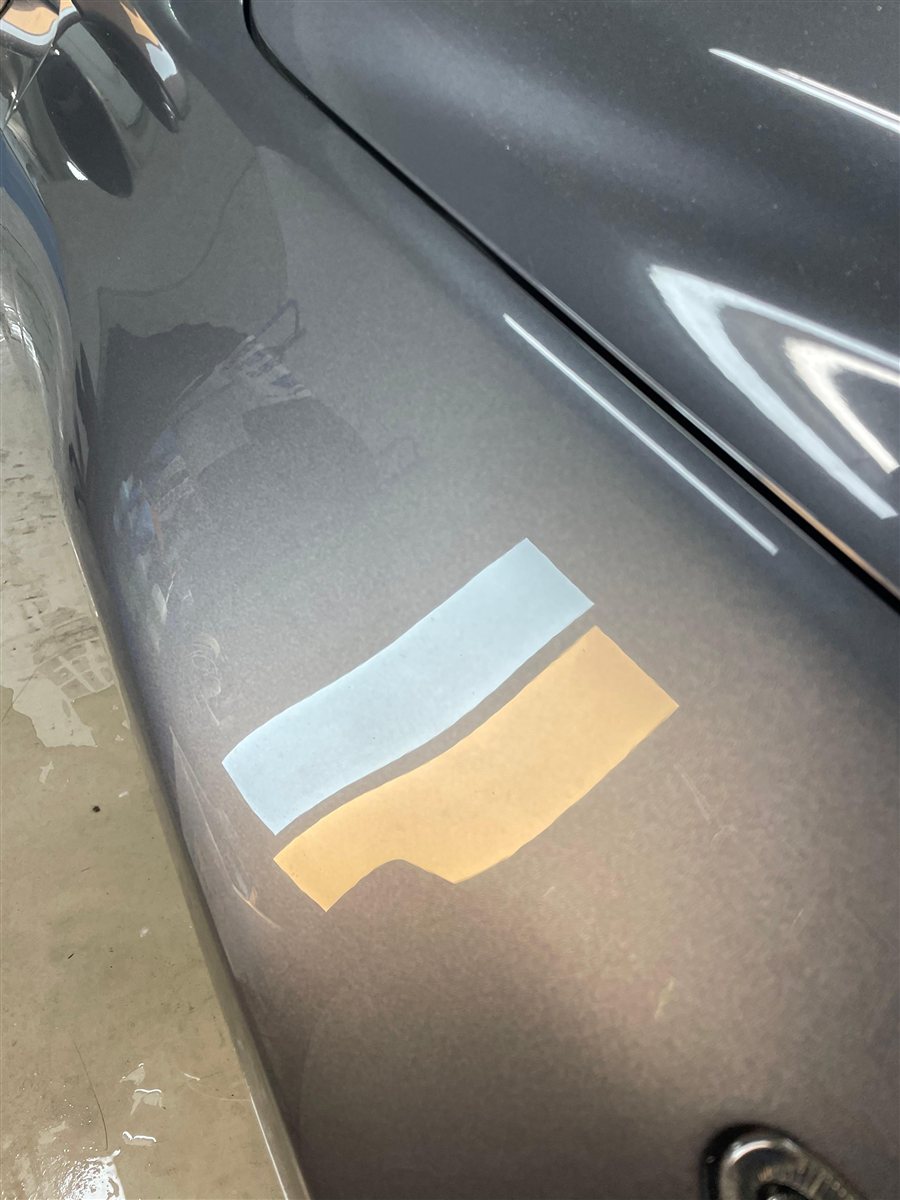 Paint surface after texture leveling and correction — mirror clarity